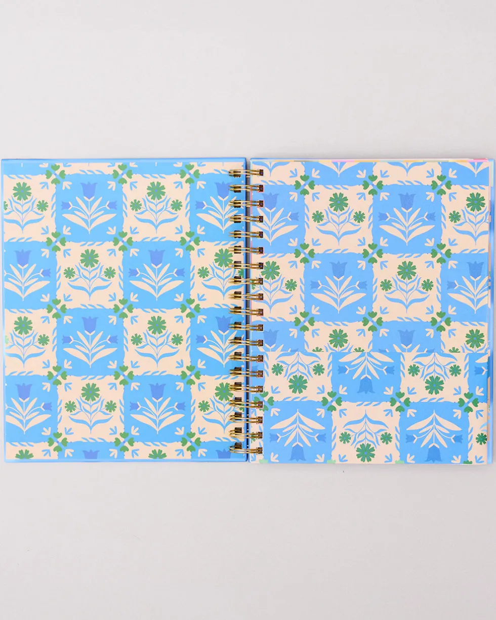 Large 17-Month Academic Planner - White Floral