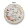 Live Laugh Leave By Nine Embroidery Kit