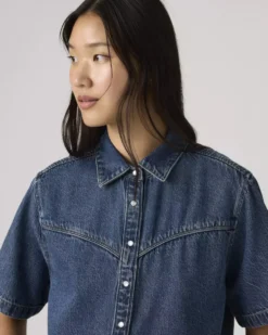 Logan Short Sleeve Denim Shirt - Tinted Times