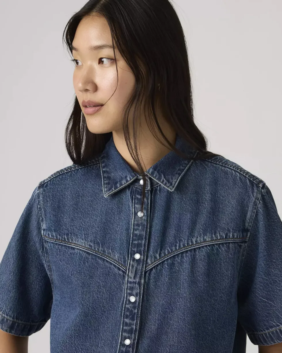 Logan Short Sleeve Denim Shirt - Tinted Times