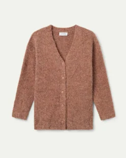 Long Camel Textured Coatigan