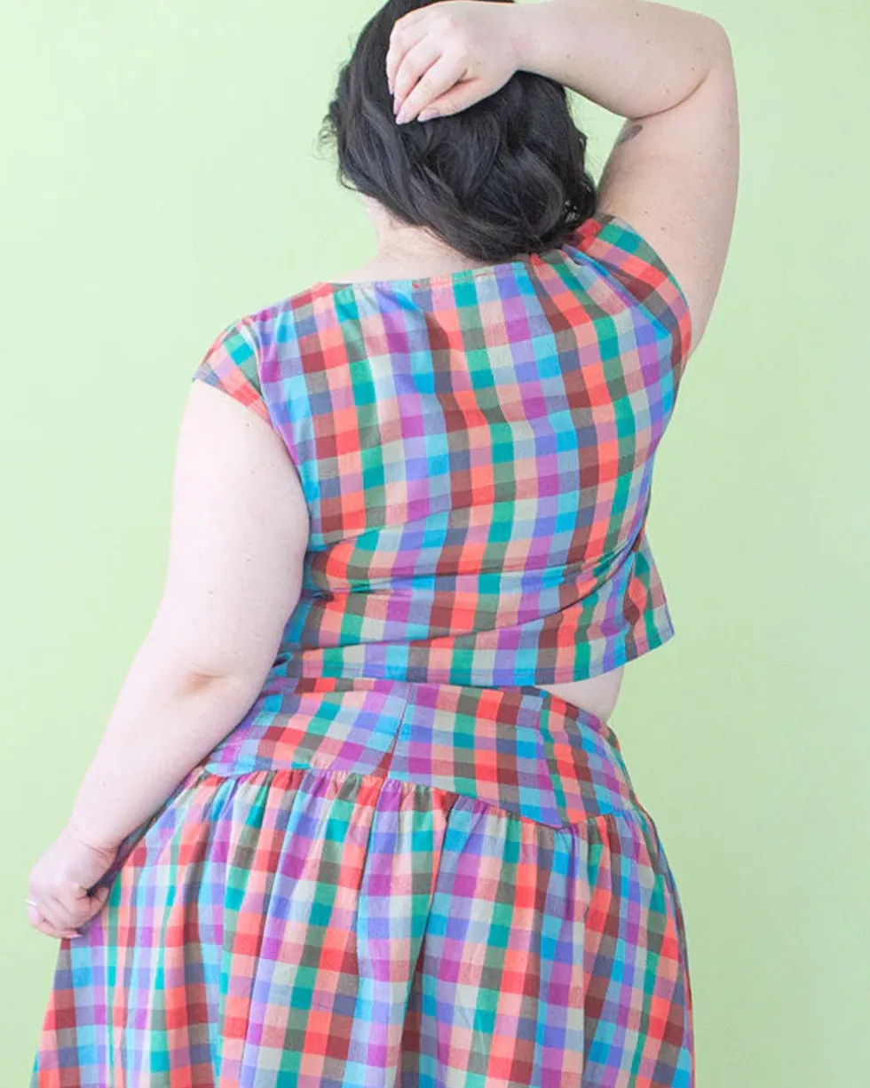 Madeline Top - Colorburst Plaid