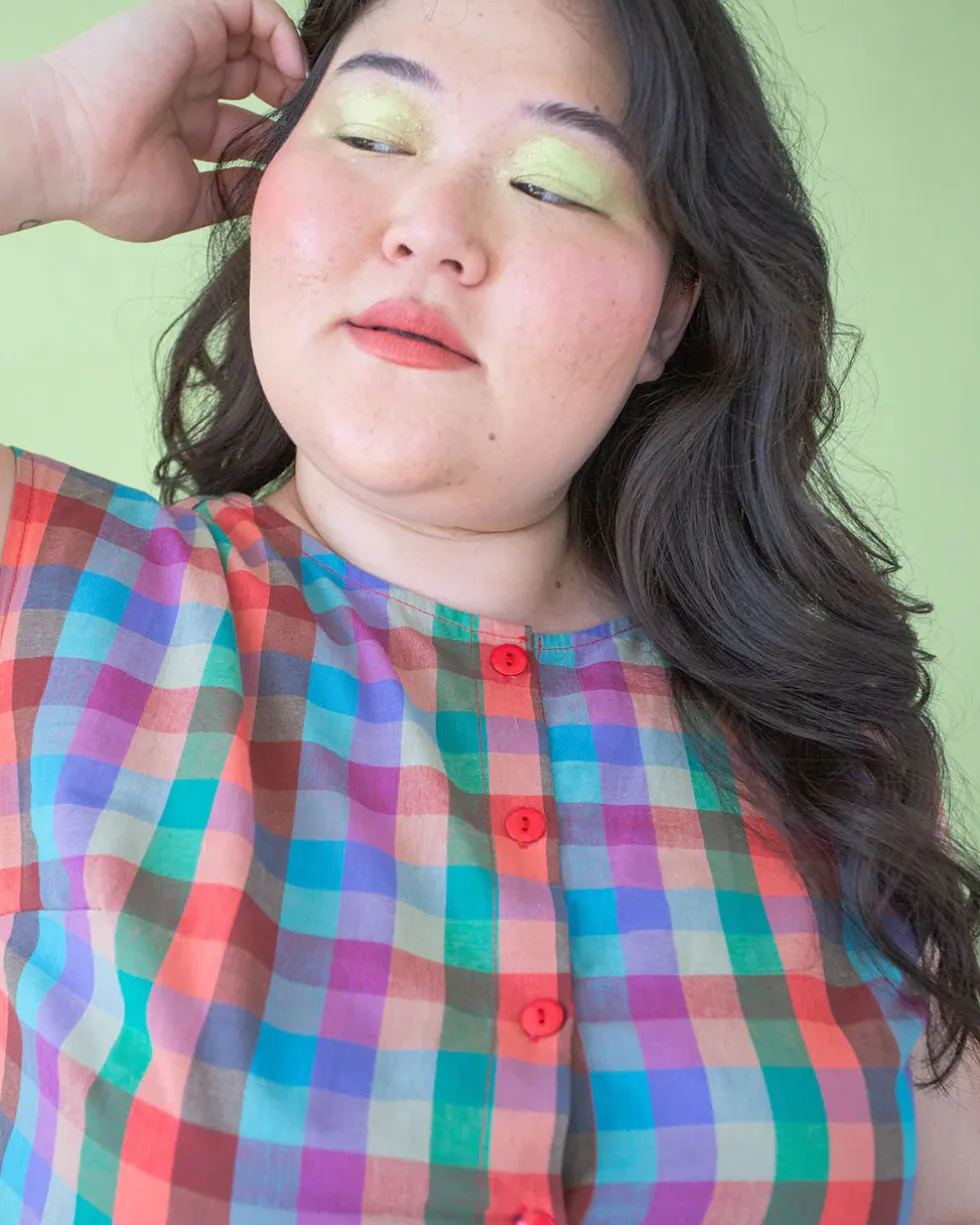 Madeline Top - Colorburst Plaid