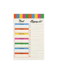 Magnetic Shopping List - Colorblock