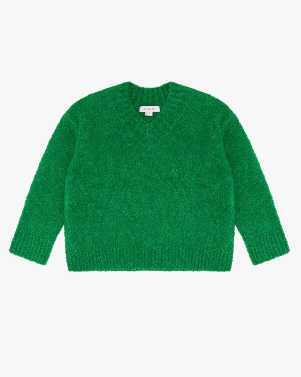 Marion V-Neck Sweater - Kelly Green