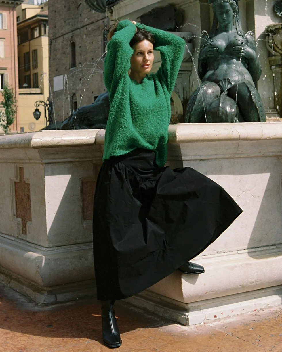 Marion V-Neck Sweater - Kelly Green