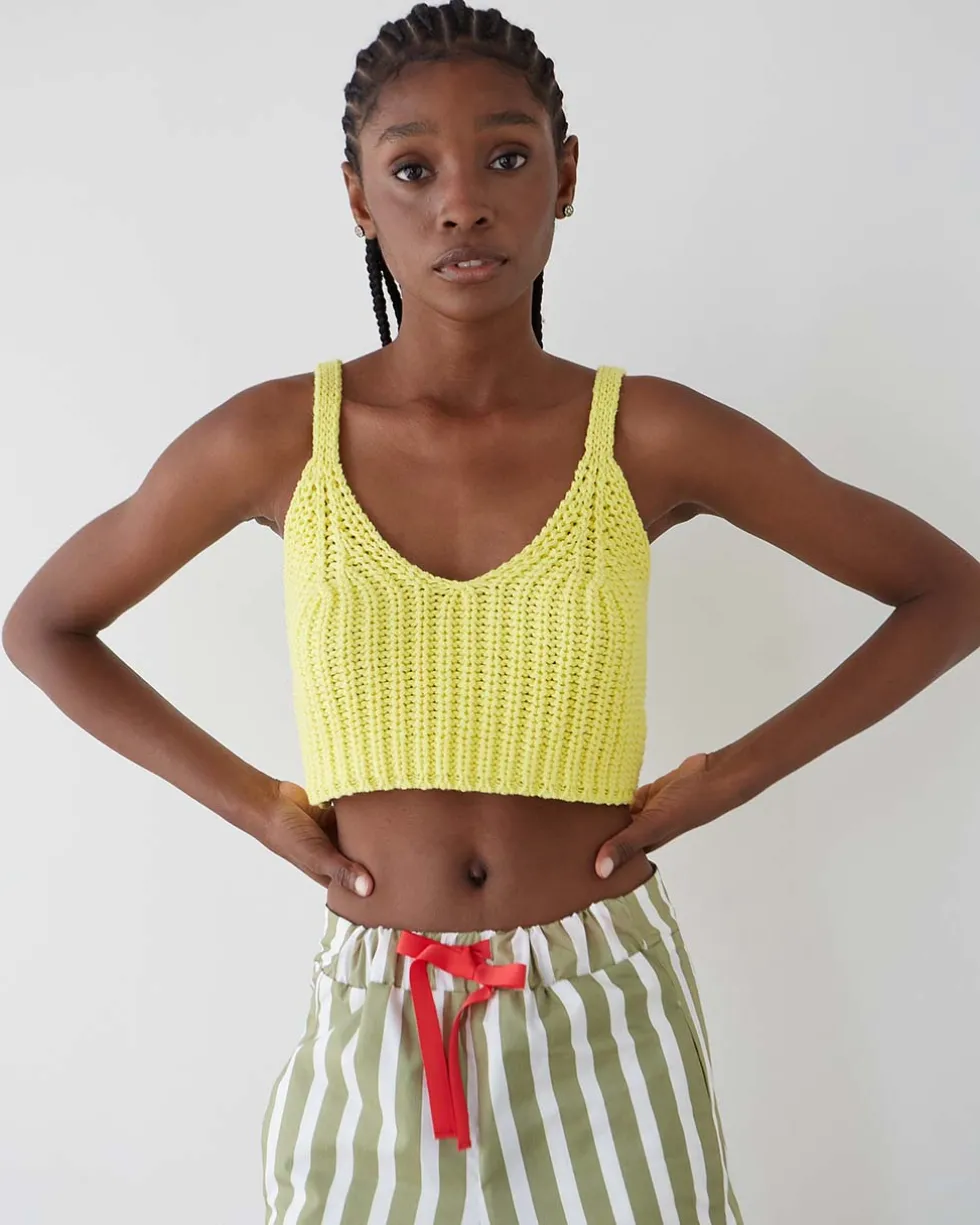 Mariquita Knitted Top - Yellow