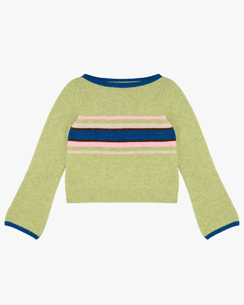 Mari Sweater - Pistachio Stripe