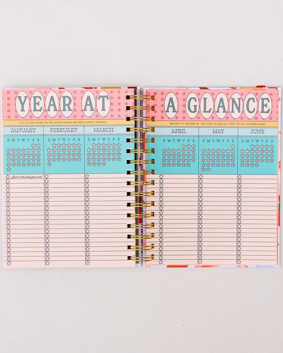 Medium 17-Month Academic Planner - Oil Paint Floral