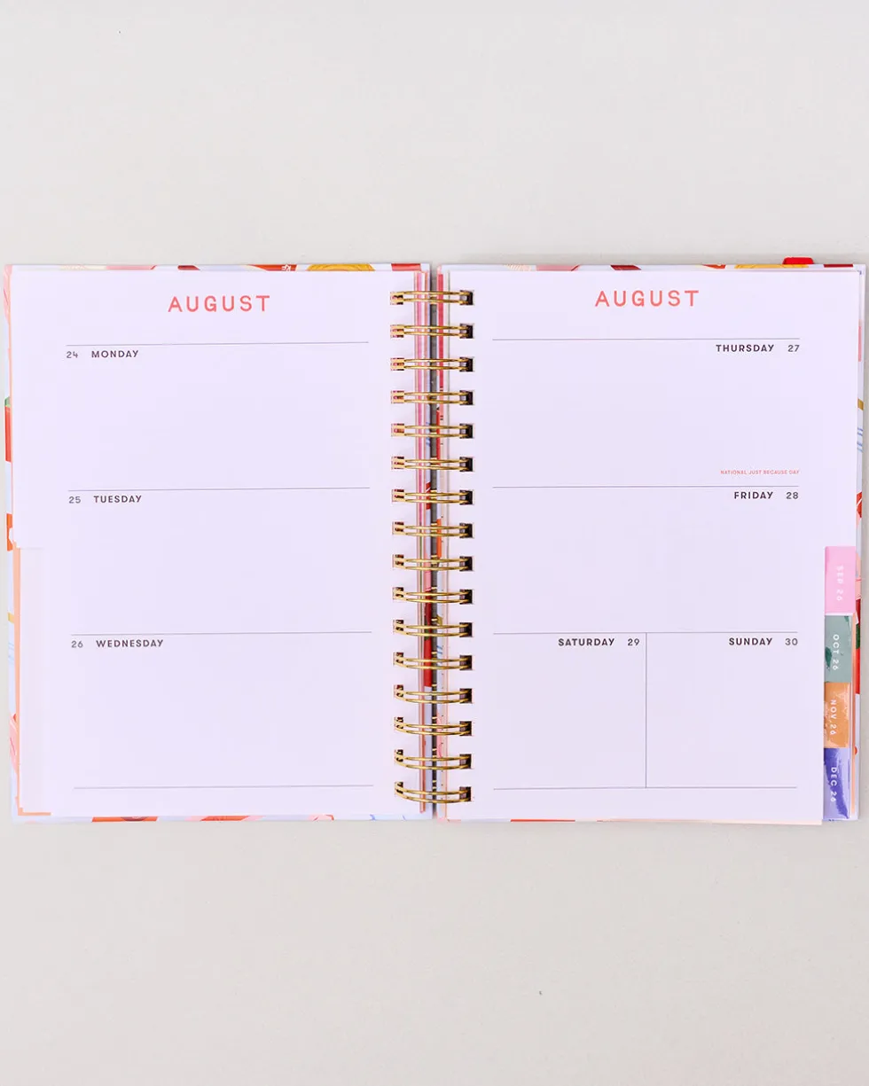 Medium 17-Month Academic Planner - Oil Paint Floral