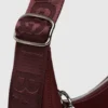 Medium Recycled Leather Crescent Bag - Mahogany