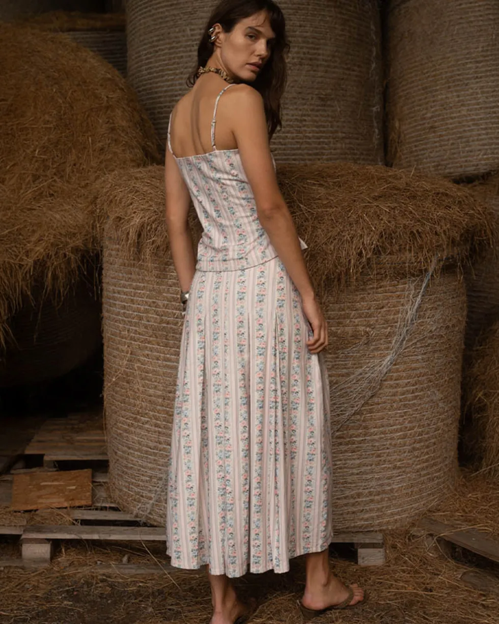 Mia Wallpaper Midi Skirt