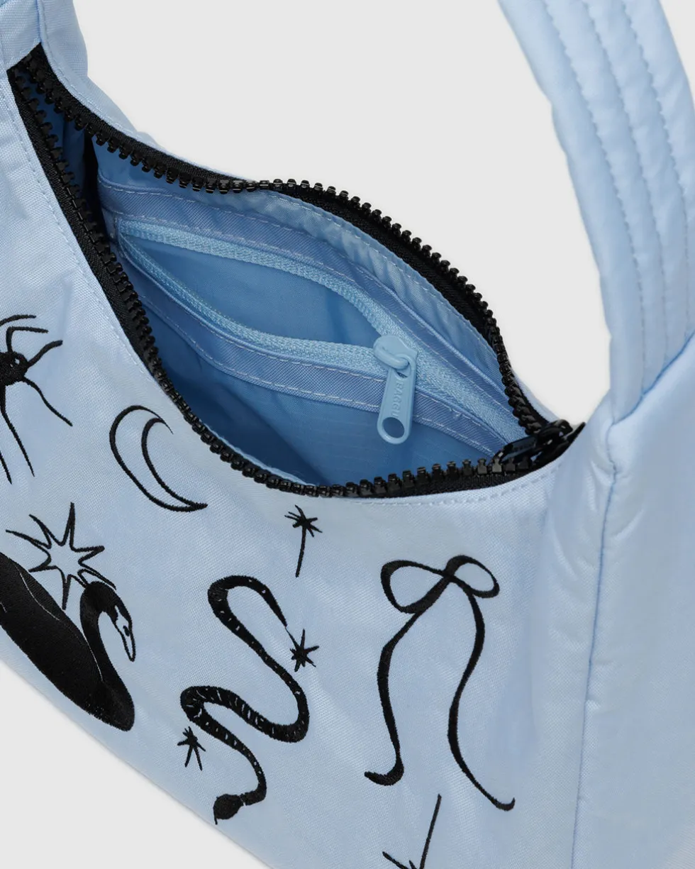 Mini Nylon Shoulder Bag - Embroidered Ballet Icons