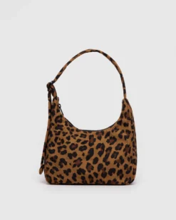 Mini Nylon Shoulder Bag - Leopard