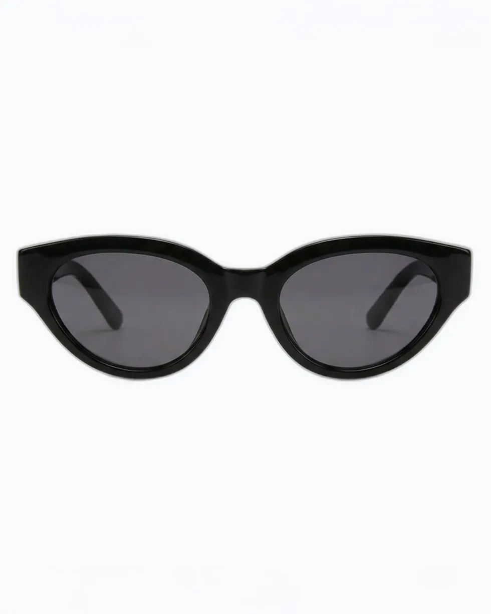 Monroe Vintage Polarized Cat-Eye Sunglasses - Black