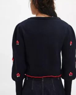 Nonna Knit Cardigan - Midnight Bloom Combo