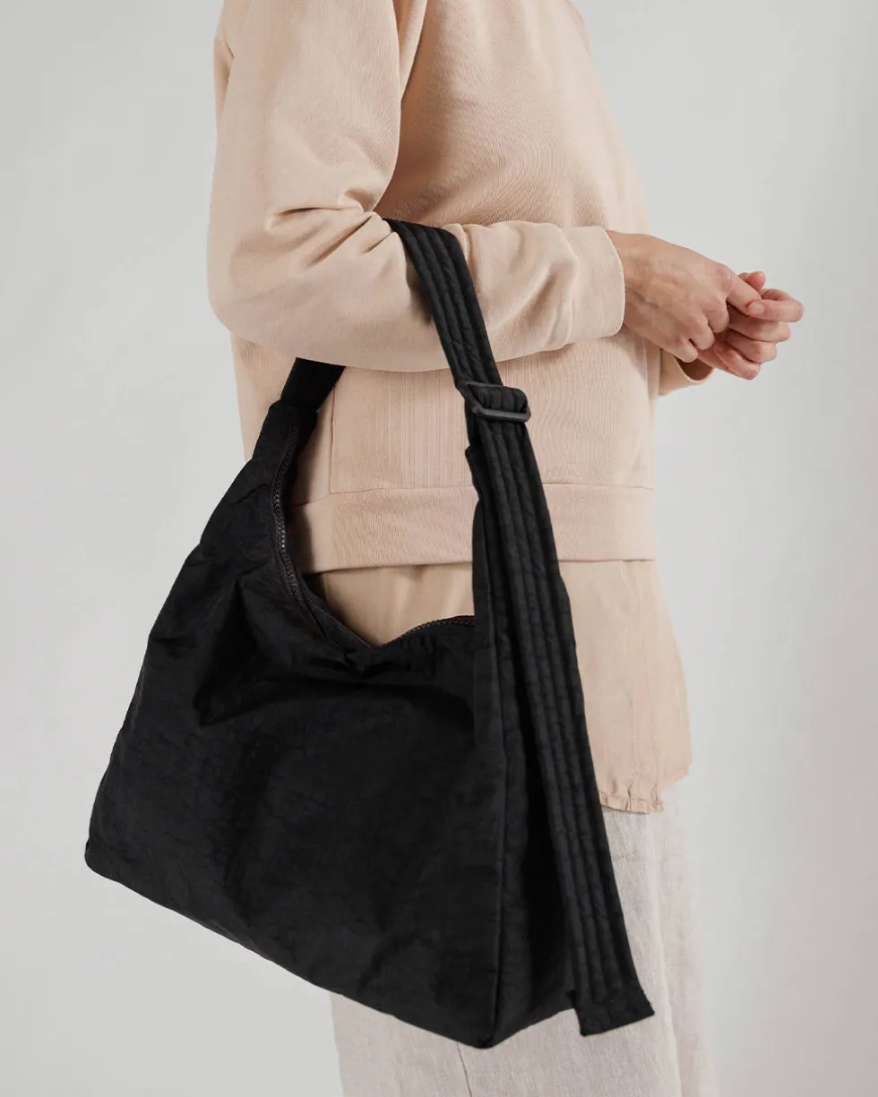 Nylon Shoulder Bag - Black