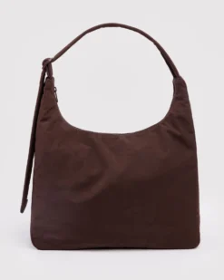 Nylon Shoulder Bag - Coffee