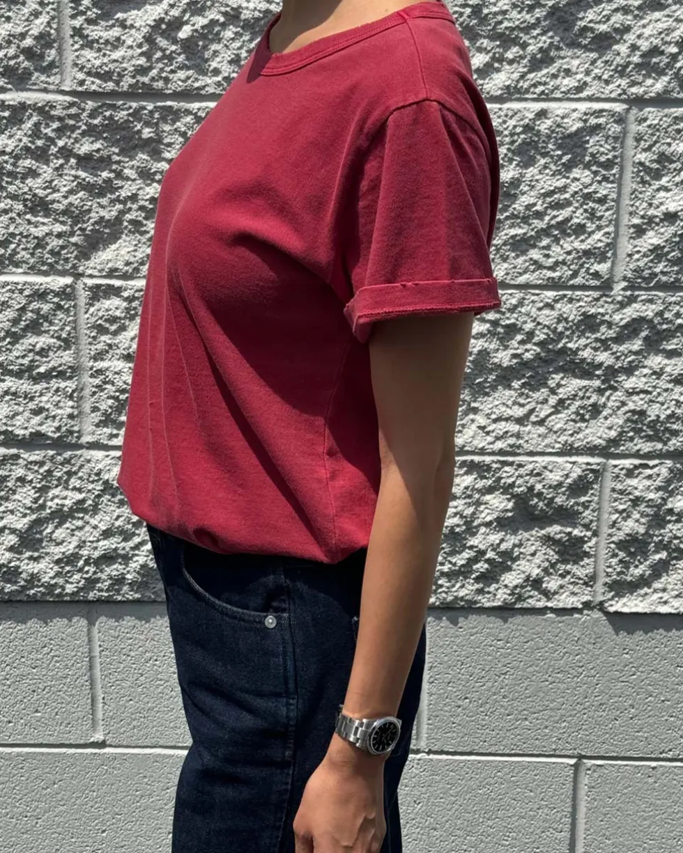 Organic Cotton Vintage Boy Tee - Crayon Red