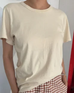 Organic Cotton Vintage Boy Tee - Bone