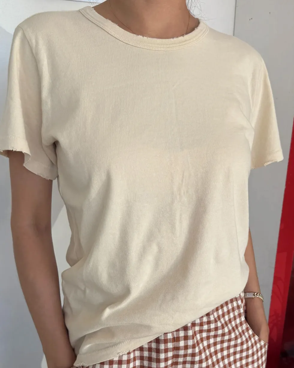 Organic Cotton Vintage Boy Tee - Bone