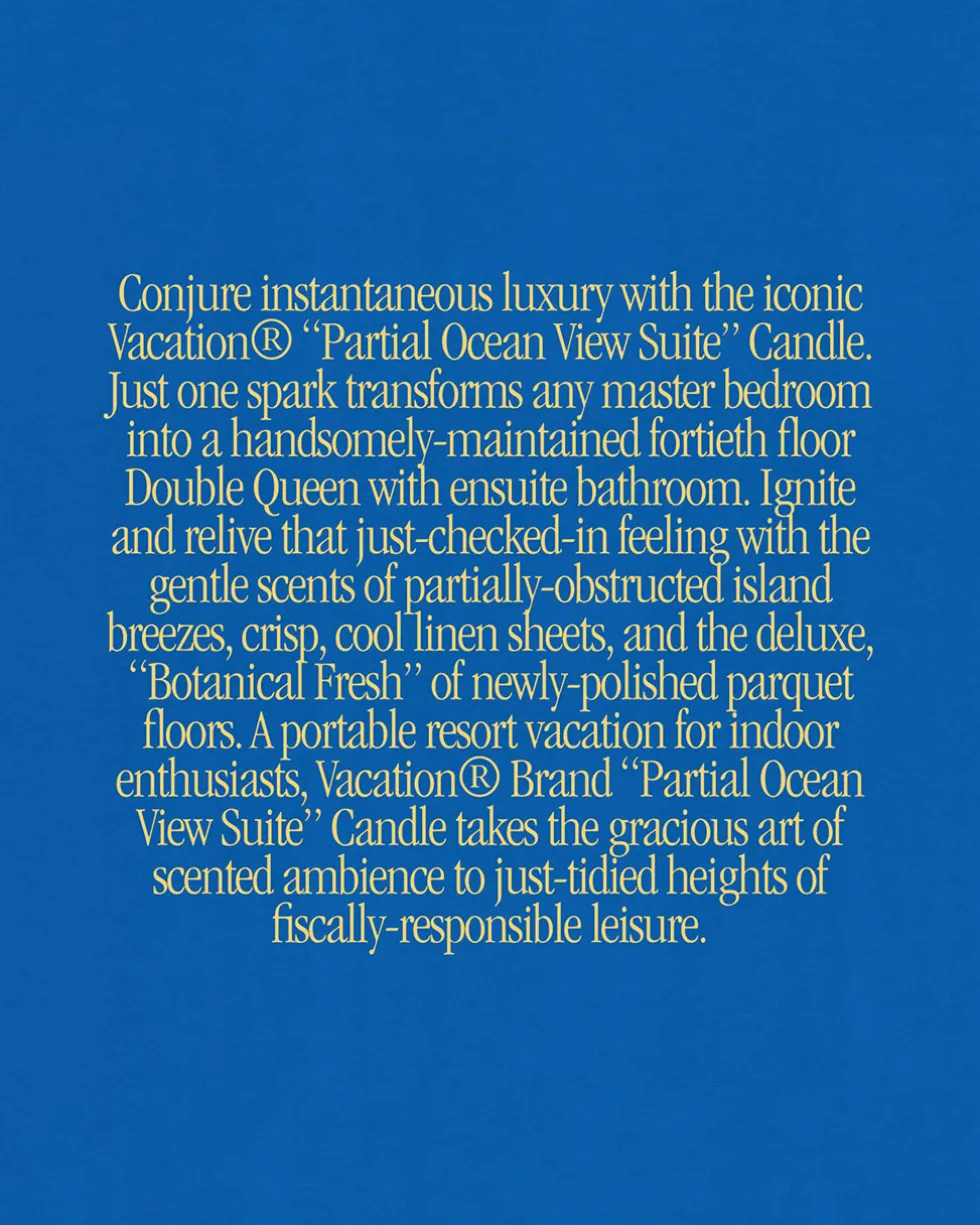 Partial Ocean View Suite Candle