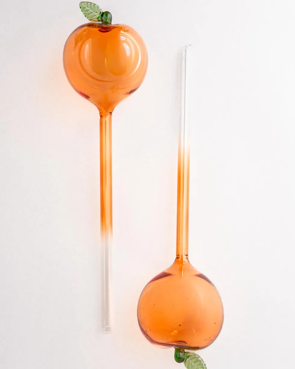 Peach Watering Globes