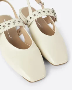 Pearl Slingback Ballet Flat - Creme