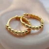 Pebble Hoops - Gold