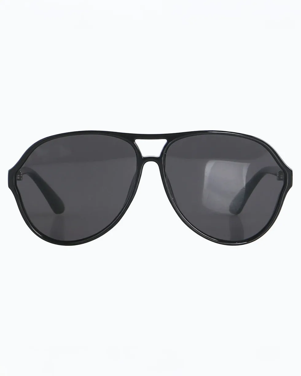 Phoenix Retro Polarized Aviator Sunglasses - Black