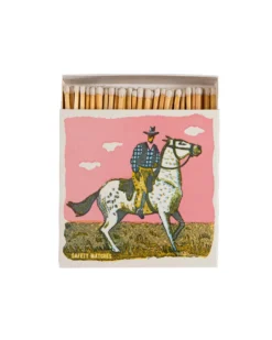 Pink Cowboy Square Safety Matches