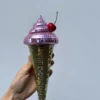 Pink Disco Ice Cream Cone