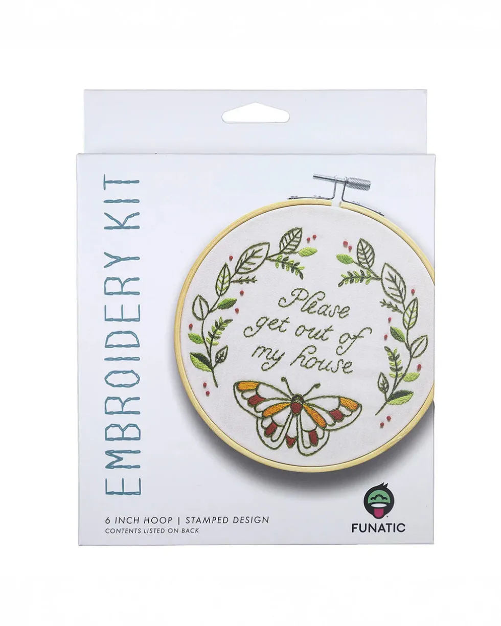 Please Get Out Of My House Embroidery Kit