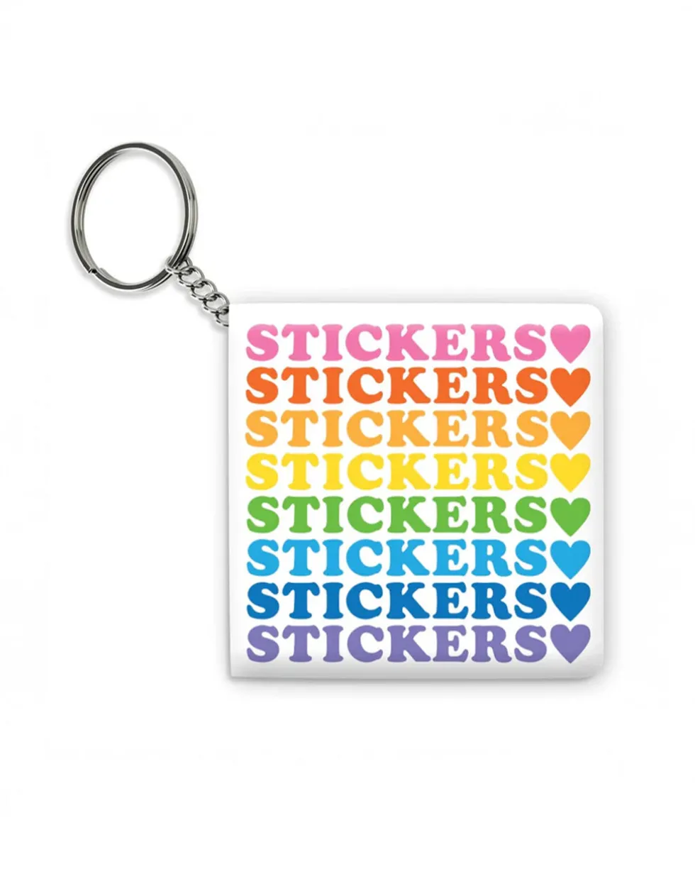 Pocket Full Of Stickers Stickerbook Keychain
