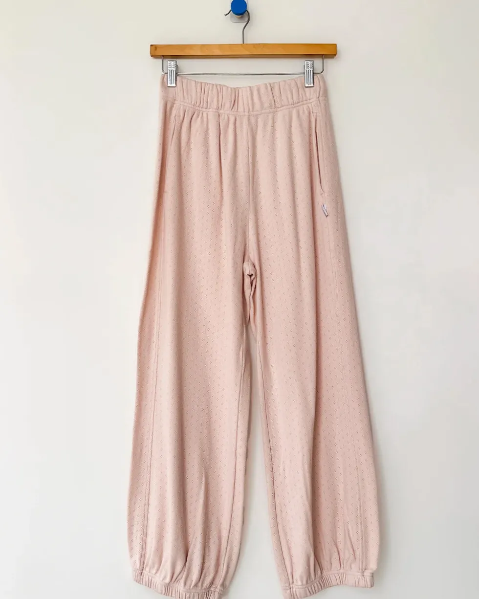 Pointelle Balloon Pants - Baby Pink