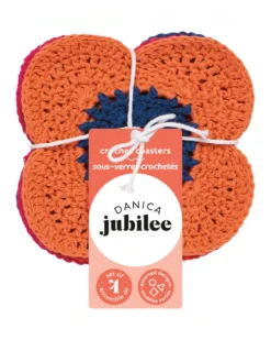 Poppy Crochet Coasters - Set of 4