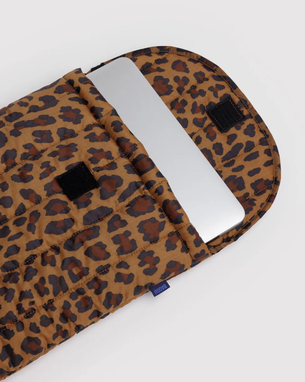 Puffy Laptop Sleeve 16" - Leopard