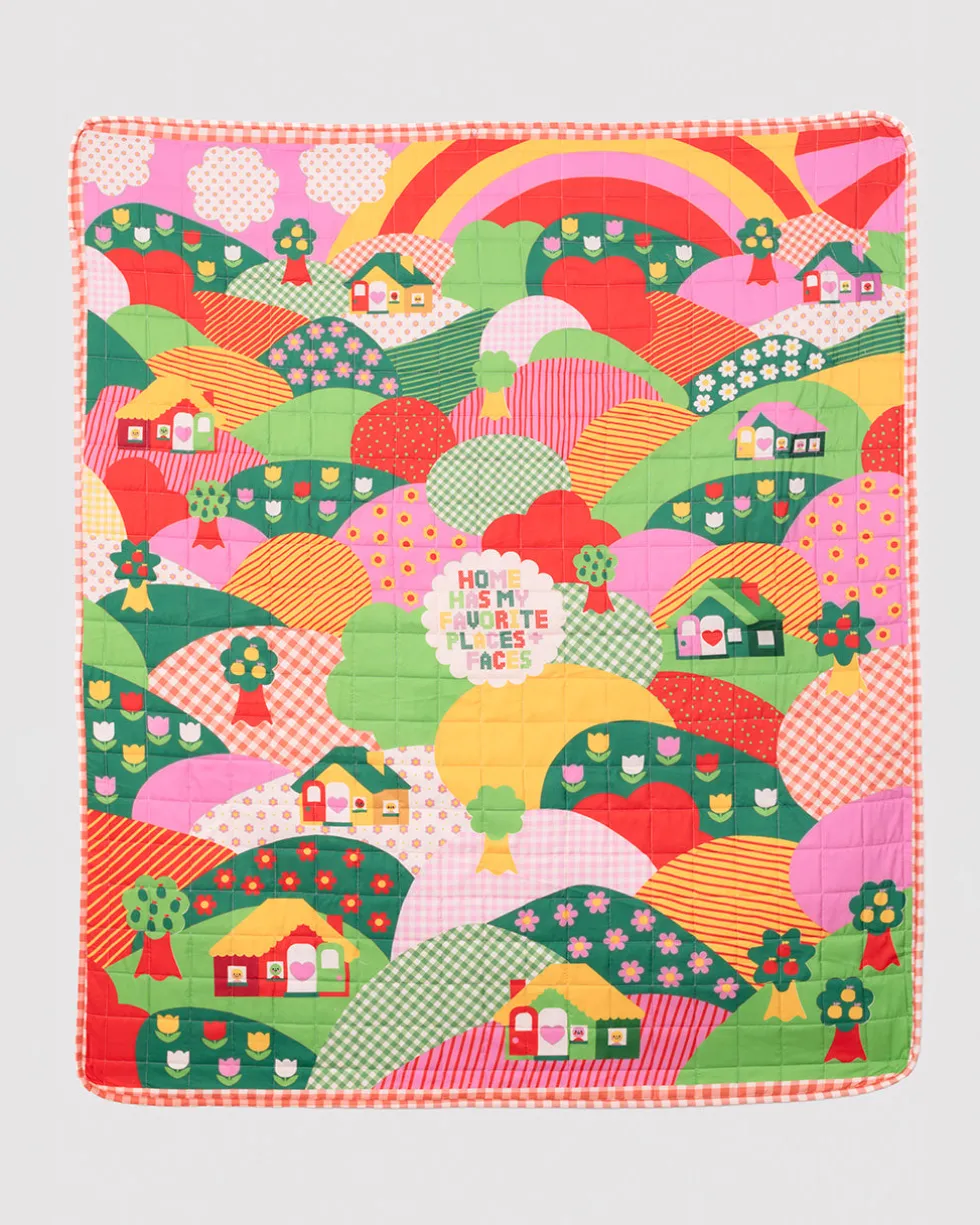 Quilted Blanket - Favorite Places and Faces