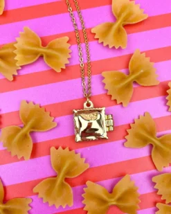 Ravioli Locket Necklace