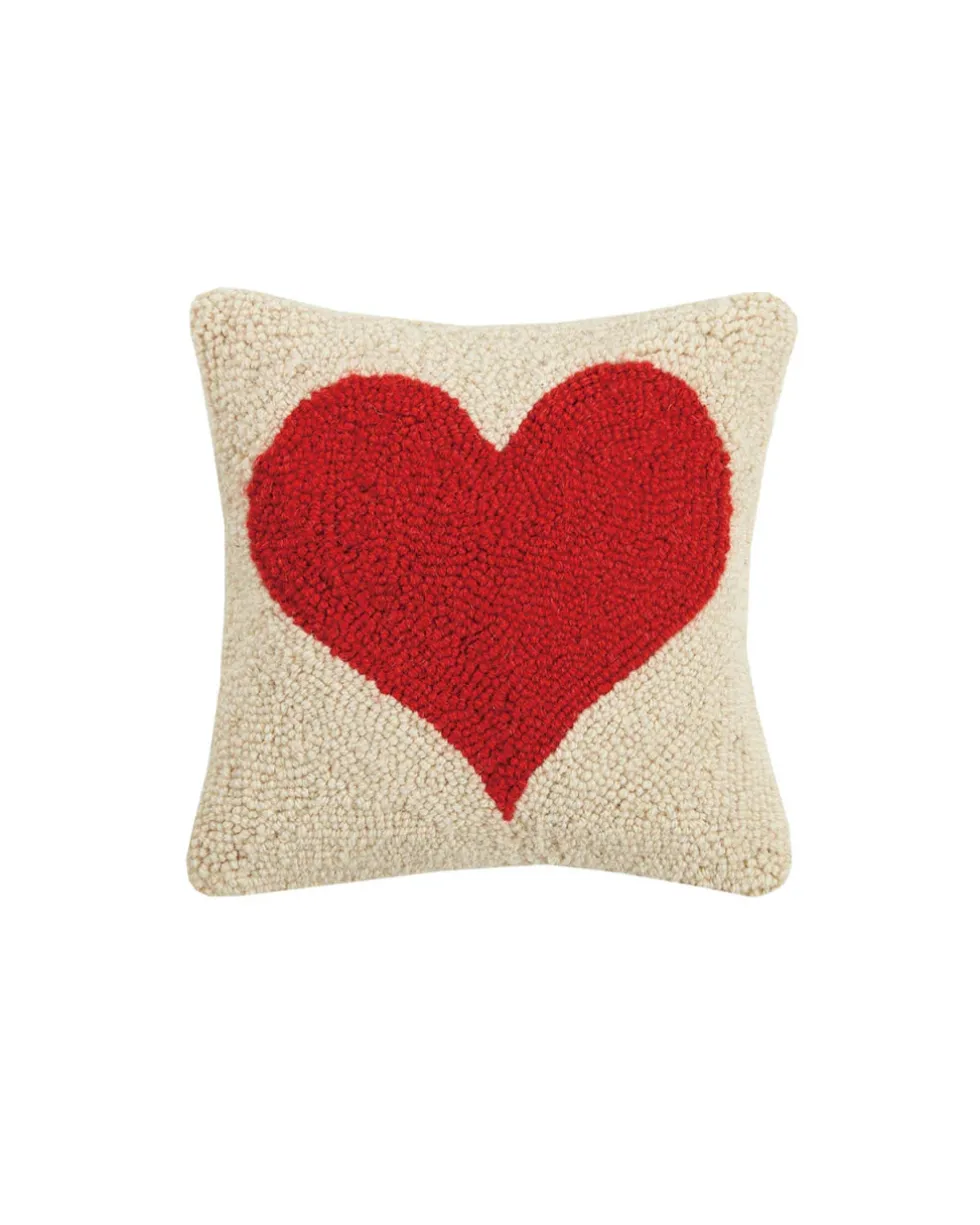 Red Heart Hook Pillow