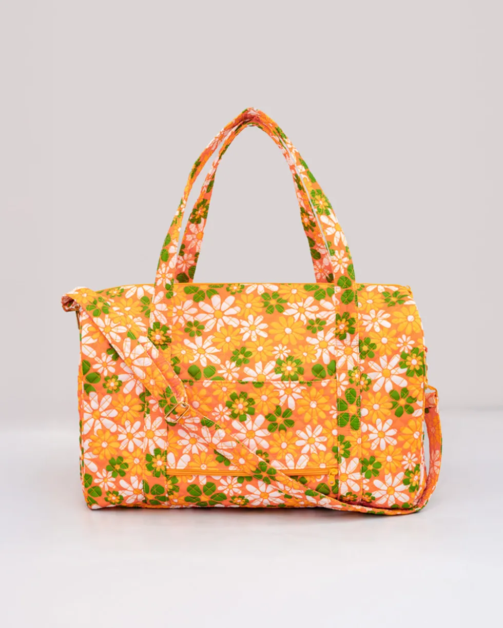 Retro Floral Duffel Bag