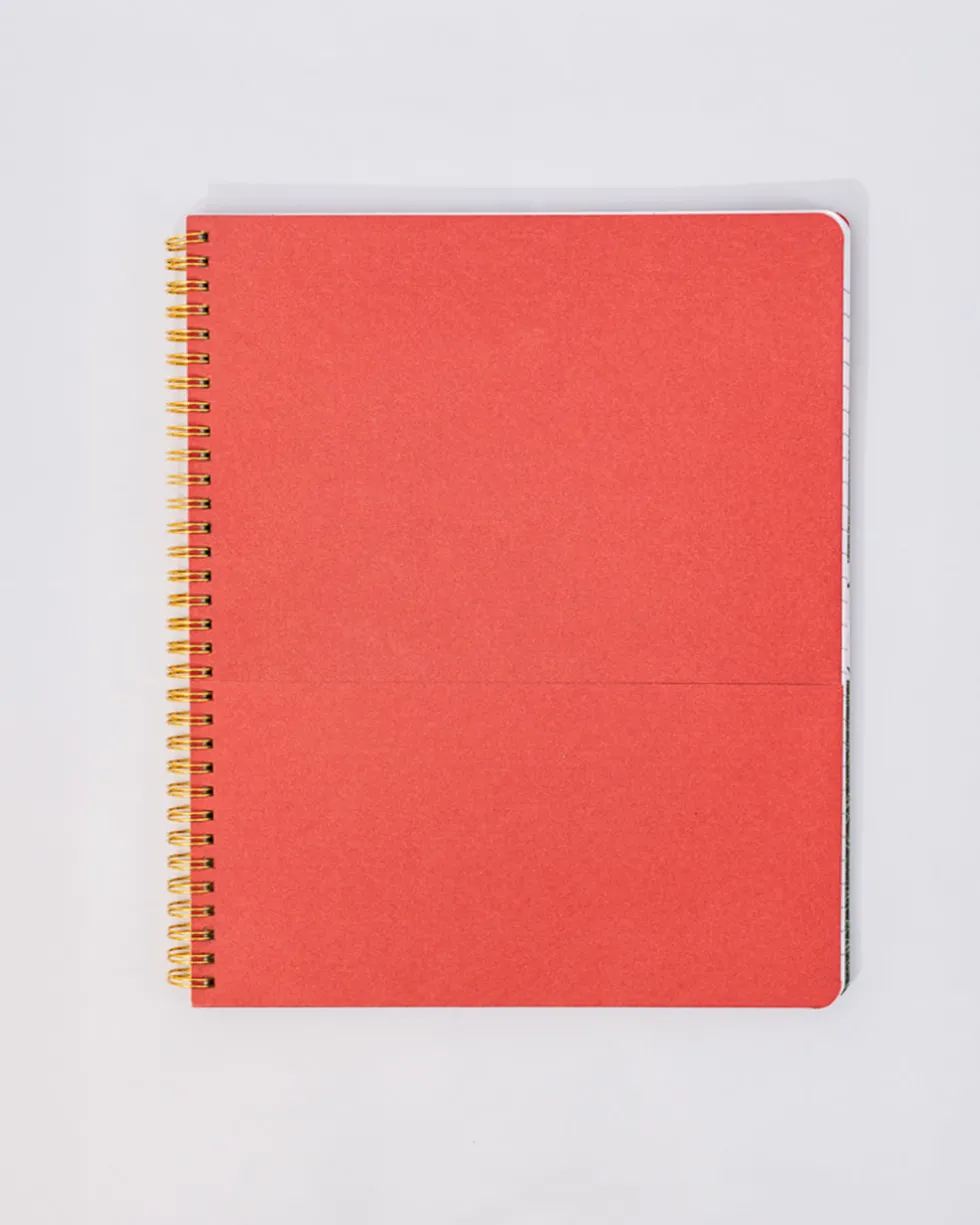 Rough Draft Large Notebook - Floral Stripe