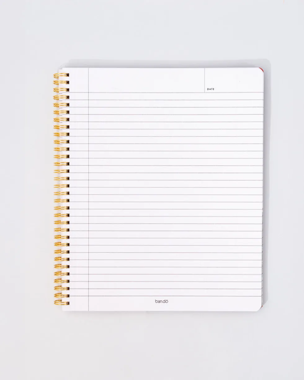 Rough Draft Large Notebook - Floral Stripe