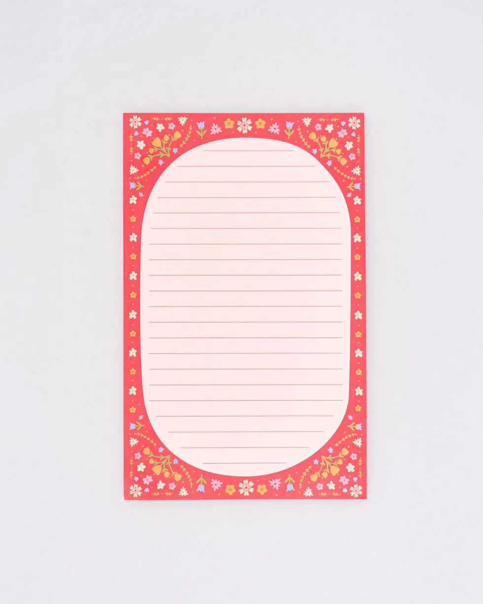 Rough Draft Large Notepad - Folk Floral