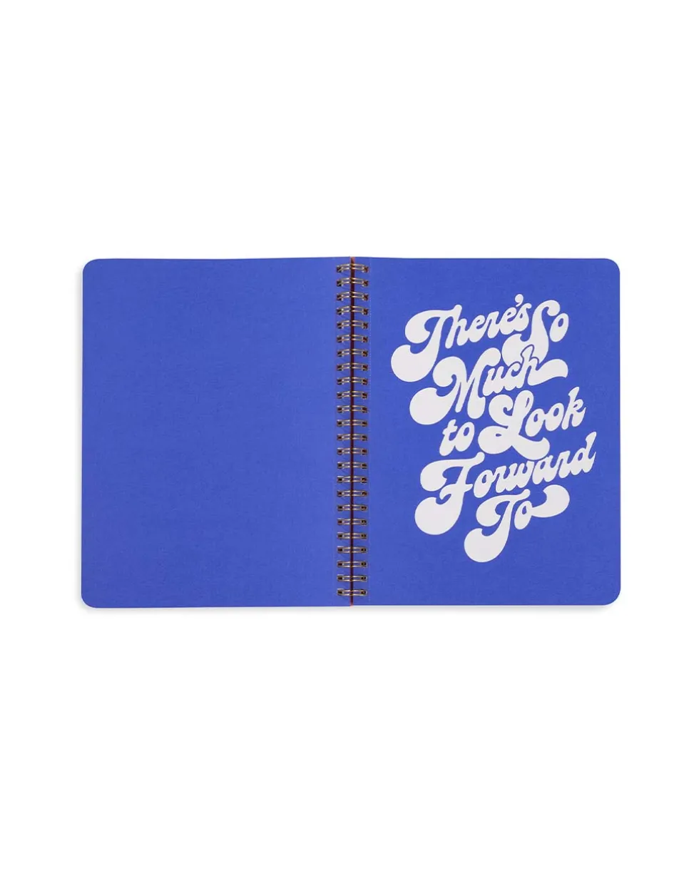 Rough Draft Mini Notebook - Navy Star Floral