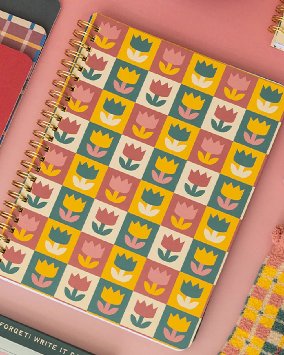 Rough Draft Mini Notebook - Tulips