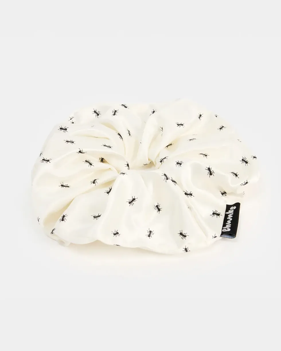 Silk Tie Scrunchie - Ants