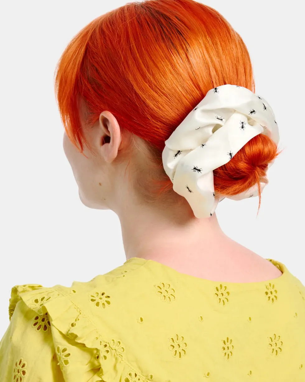 Silk Tie Scrunchie - Ants