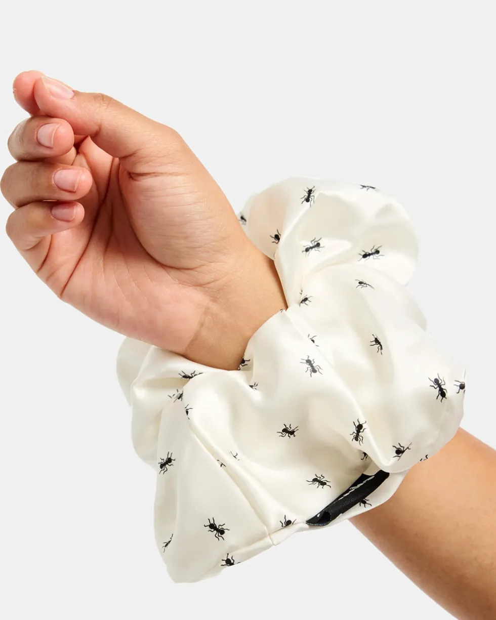 Silk Tie Scrunchie - Ants
