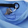 Small Nylon Crescent Bag w/ Key Leash - Piscine